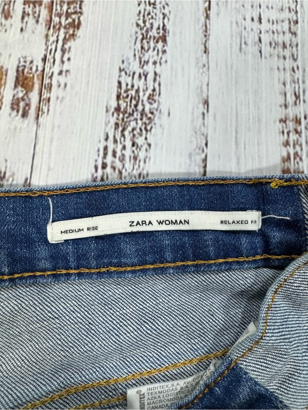 Zara Blue Distressed Boyfriend Jeans - Picture 3 of 8